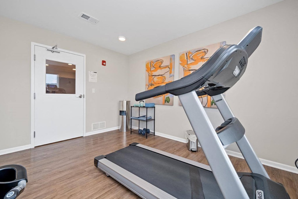 our apartments have a gym with a treadmill and elliptical