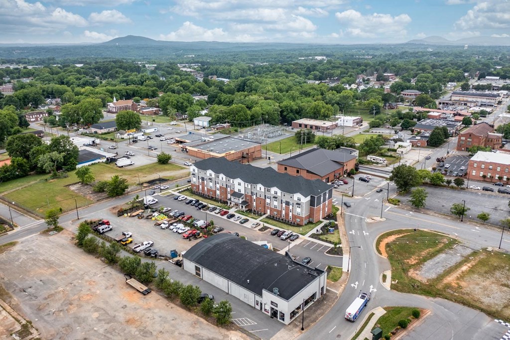 arial view of the building