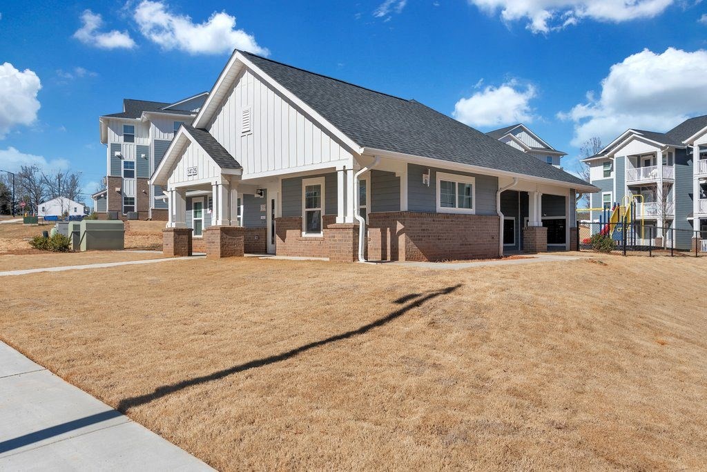 a large yard in front of a house