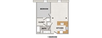 1 Bedroom - 1 Bathroom