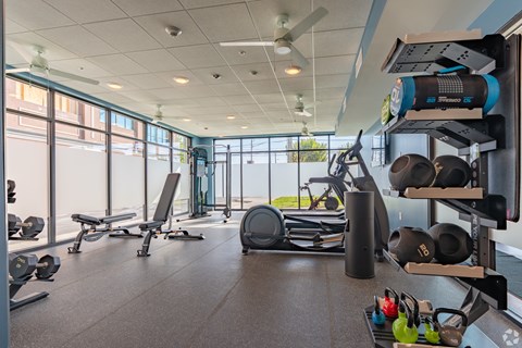 Gym with Variety of Equipment's at The Yard Apartments, Kentucky, 40202
