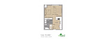 Studio Floorplan at The Yard Apartments, Kentucky