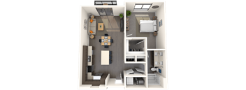 Traditional 1x1 834-840 SF