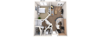 Traditional 1x1 723-806 SF