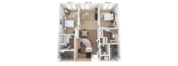 Traditional 2x2.5 1219 SF
