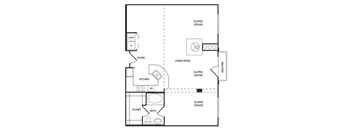 Studio 1x1 1026-1036 SF