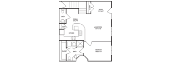 Traditional 1x1.5 878 SF