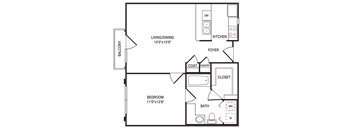 Traditional 1x1 485-660 SF