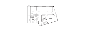 Traditional 1x1 890 SF