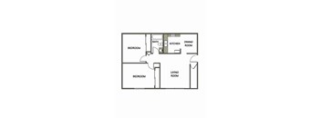 a floor plan of a house with a bedroom and a living room