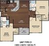 three bedrooms and two baths floor plan three bedrooms and two baths floor plan at York Woods at Lake Murray Apartment Homes, Columbia, SC, 29212