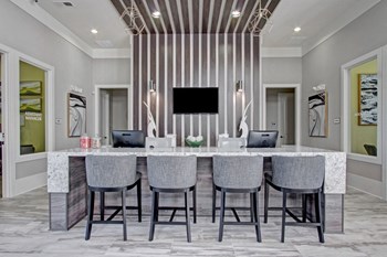 Clubhouse bar Clubhouse bar at York Woods at Lake Murray Apartment Homes, South Carolina - Photo Gallery 2