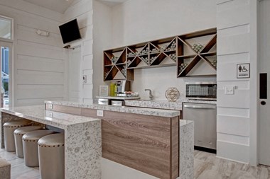 Clubhouse coffee bar Clubhouse coffee bar at York Woods at Lake Murray Apartment Homes, Columbia