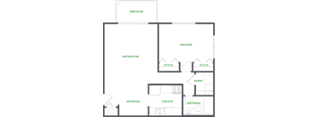 Our 1 Bedroom 1 Bathroom Floor Plan