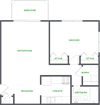 Our 1 Bedroom 1 Bathroom Floor Plan Our 1 Bedroom 1 Bathroom Floor Plan