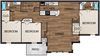 Three Bedroom 1,380 square feet Our 1,380 square foot three bedroom floor plan