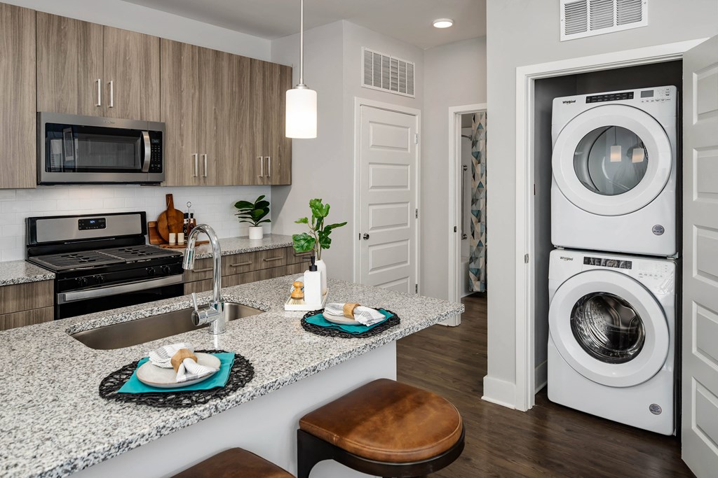 Kitchen and In-unit Washer & Dryer