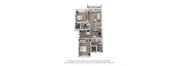 2 Bed 2 Bath 1117 sq ft Apartment