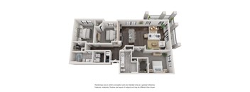C2 Floorplan - 3 bed 2 bath 1426 sq ft