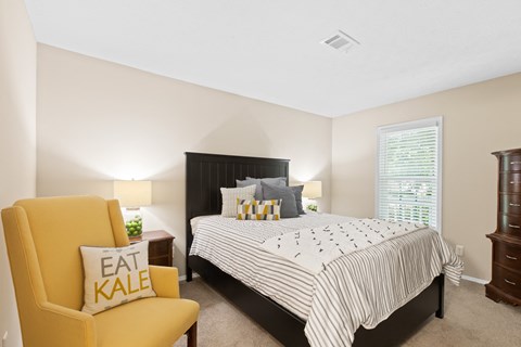 the preserve at ballantyne commons apartments bedroom with bed