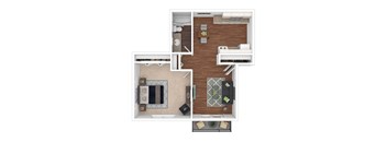 Greenfield Apartments Floorplans - 1x1 Garden