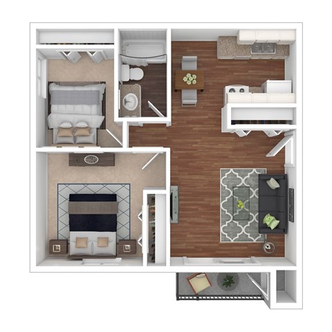 Greenfield Apartments Floorplans - 2x1