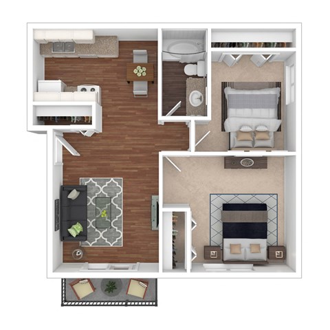 Greenfield Apartments Floorplans - 2x1