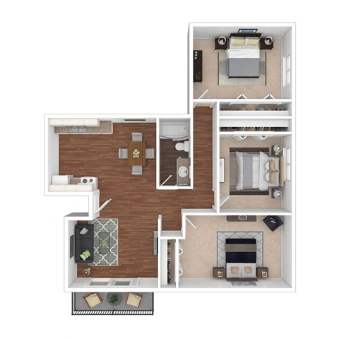 Greenfield Apartments Floorplans - 3x1