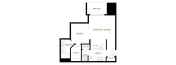 Our Studio 1 Bathroom Floor Plan
