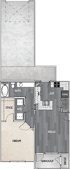 Our A1.1 one bedroom, one bath, and direct access garage floor plan. Argento at Riverwatch Apartments in Augusta, GA. Our A1.1 one bedroom, one bath, and direct access garage floor plan. Argento at Riverwatch Apartments in Augusta, GA.