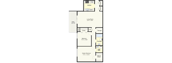 The Cedar two bedroom floor plan