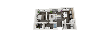 bedroom floor plan an in 3d
