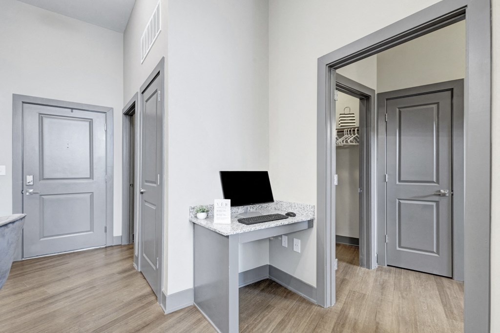 Living Room Built-in Desk