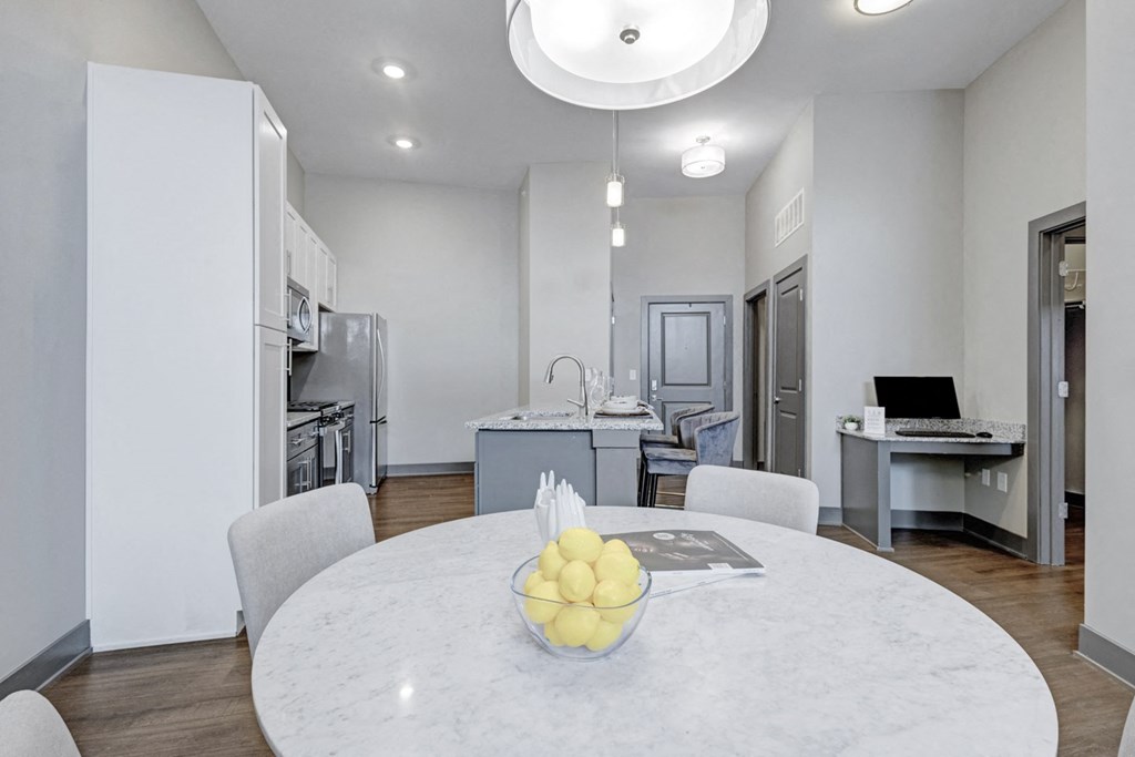 Dining Room, Kitchen, and Living Room