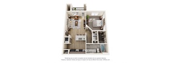 A1 - 1 Bed 1 Bath 726 sq ft