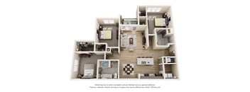 C1 - 3 Bed 2 Bath 1479 sq ft