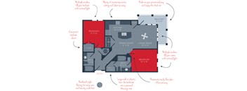 B2 Jupiter 2 Bed 2 Bath The Moderne at Providence Apartments in Huntsville, AL