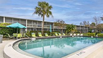 the swimming pool at the resort on longboat key