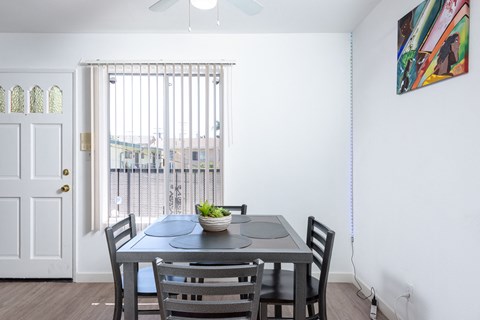 Furnished dining room
