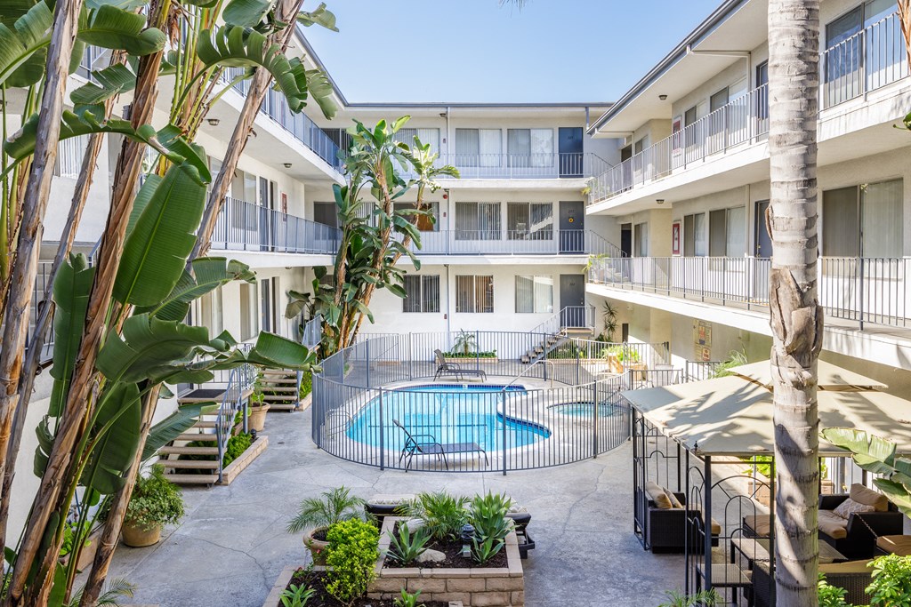 our apartments showcase an unique swimming pool