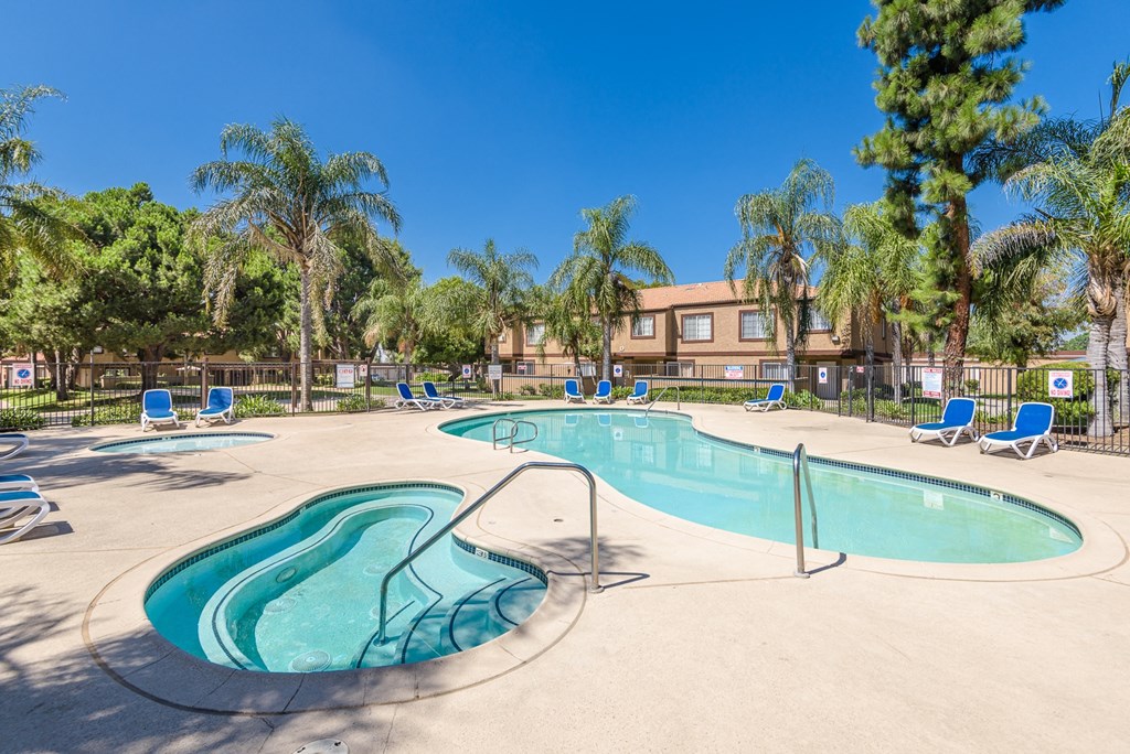 the swimming pool at our apartments
