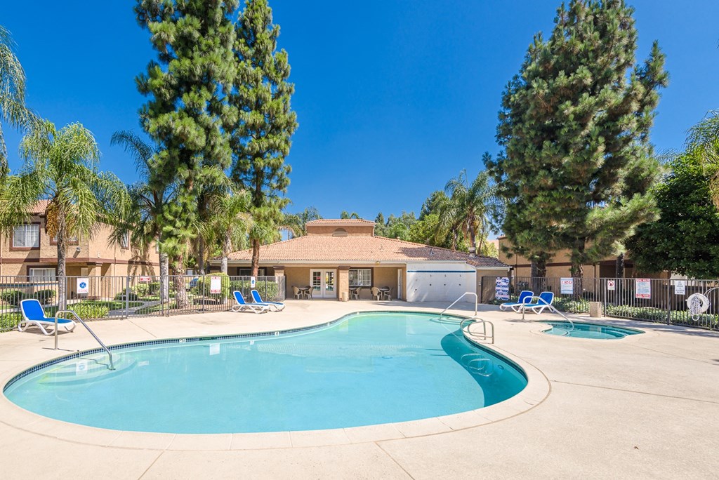 the swimming pool at our apartments