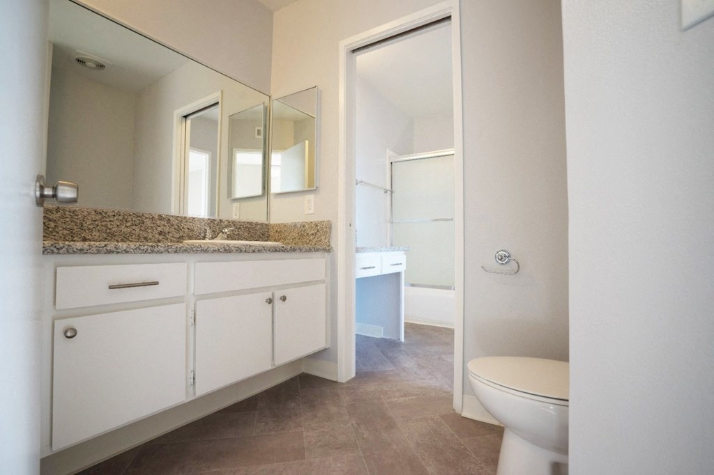 a bathroom with a toilet and a sink and a mirror