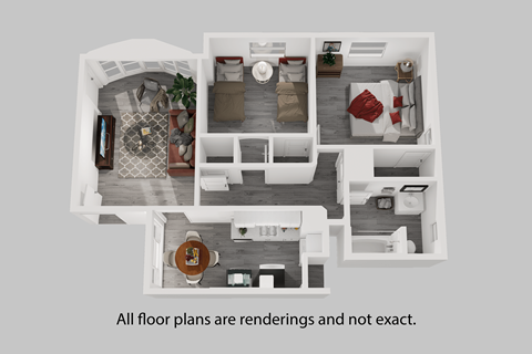 a floor plan of a 1 bedroom apartment