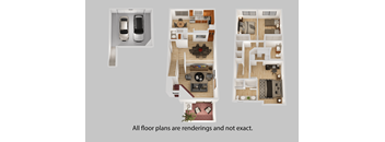 a comparison of floor plans of different rooms of the house