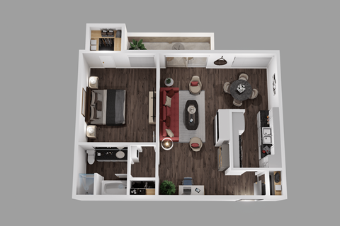 a1 floor plan  1 bedroom with 2 baths  129