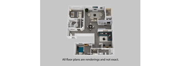 a floor plan of a 2100 sq ft apartment