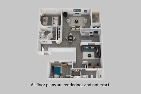 a floor plan of a 2100 sq ft apartment
