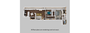 a floor plan is shown with all floor plans are redundancies and not exact