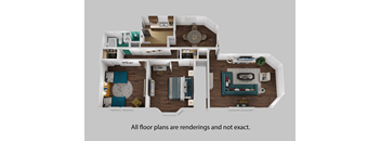 a floor plan of a house with a bedroom and a living room